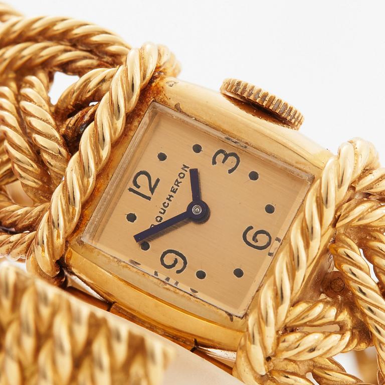 A Boucheron 18K gold wristwatch.