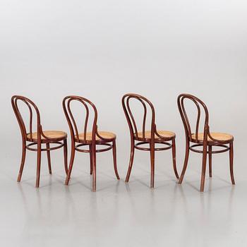 A SET OF 4 THONET BENTWOOD CHAIRS FROM THE 20TH CENTURY.