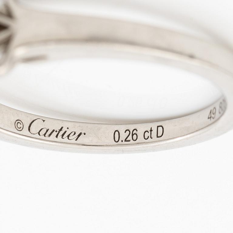 Cartier, ring platinum with round brilliant-cut diamonds.