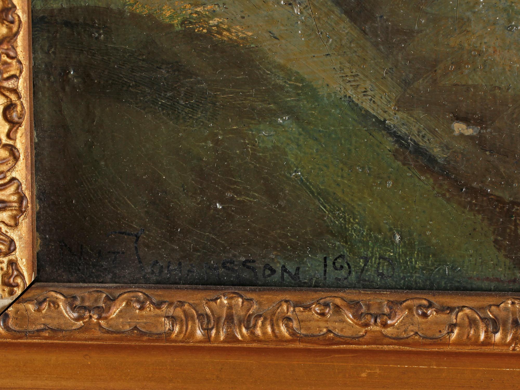 NATAN JOHANSSON, olja på duk. Sign o dat 1920.