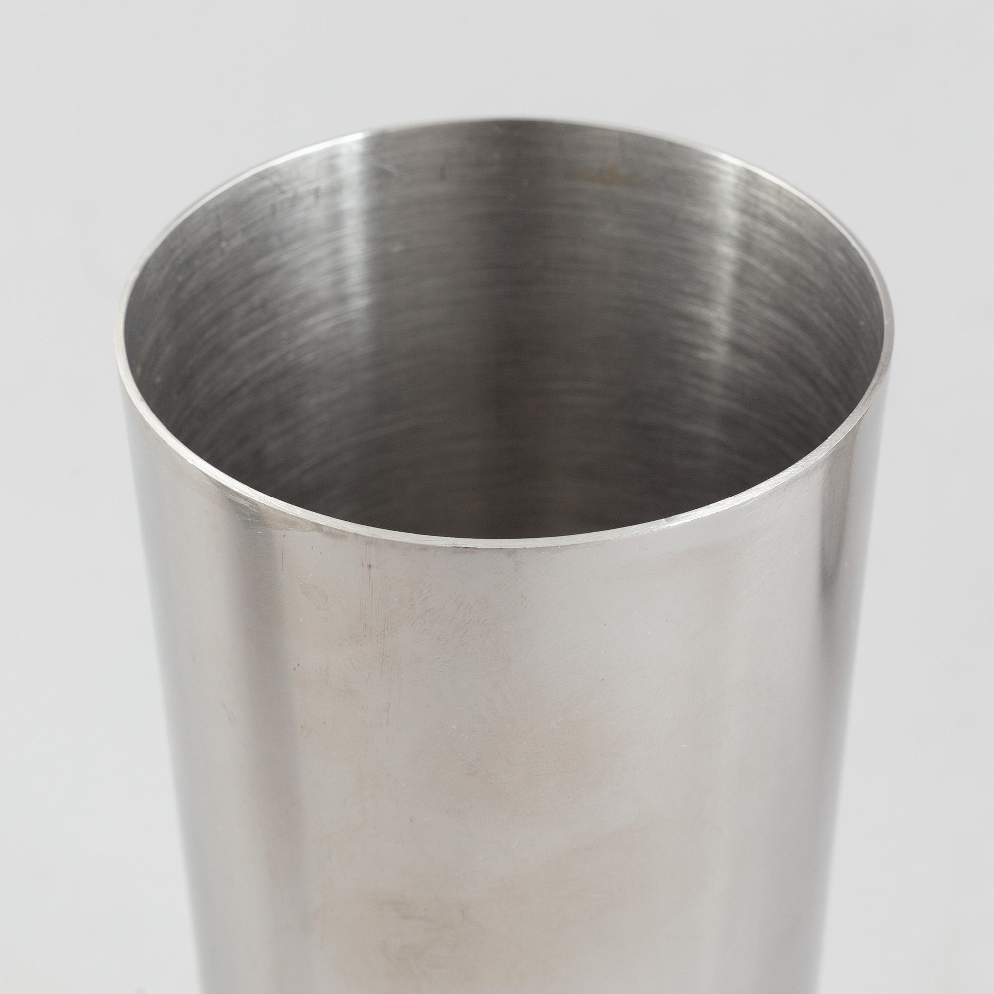 Folke Arström, besticksservis, 92 delar, samt bricka, såssnipa och shacker, rostfritt stål, "Thebe", Gense.