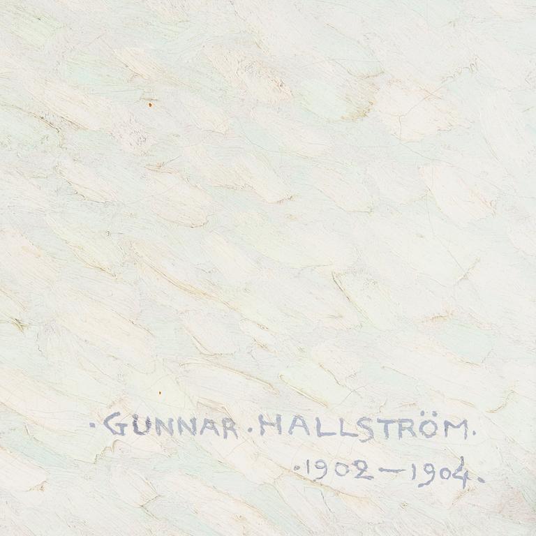 GUNNAR HALLSTRÖM, olja på duk, sign o dat 1902-1904.