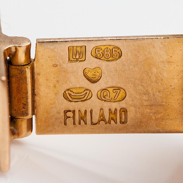 Björn Weckström, "Rocky Mountains", a pair of 14K gold cufflinks. Lapponia 1969.