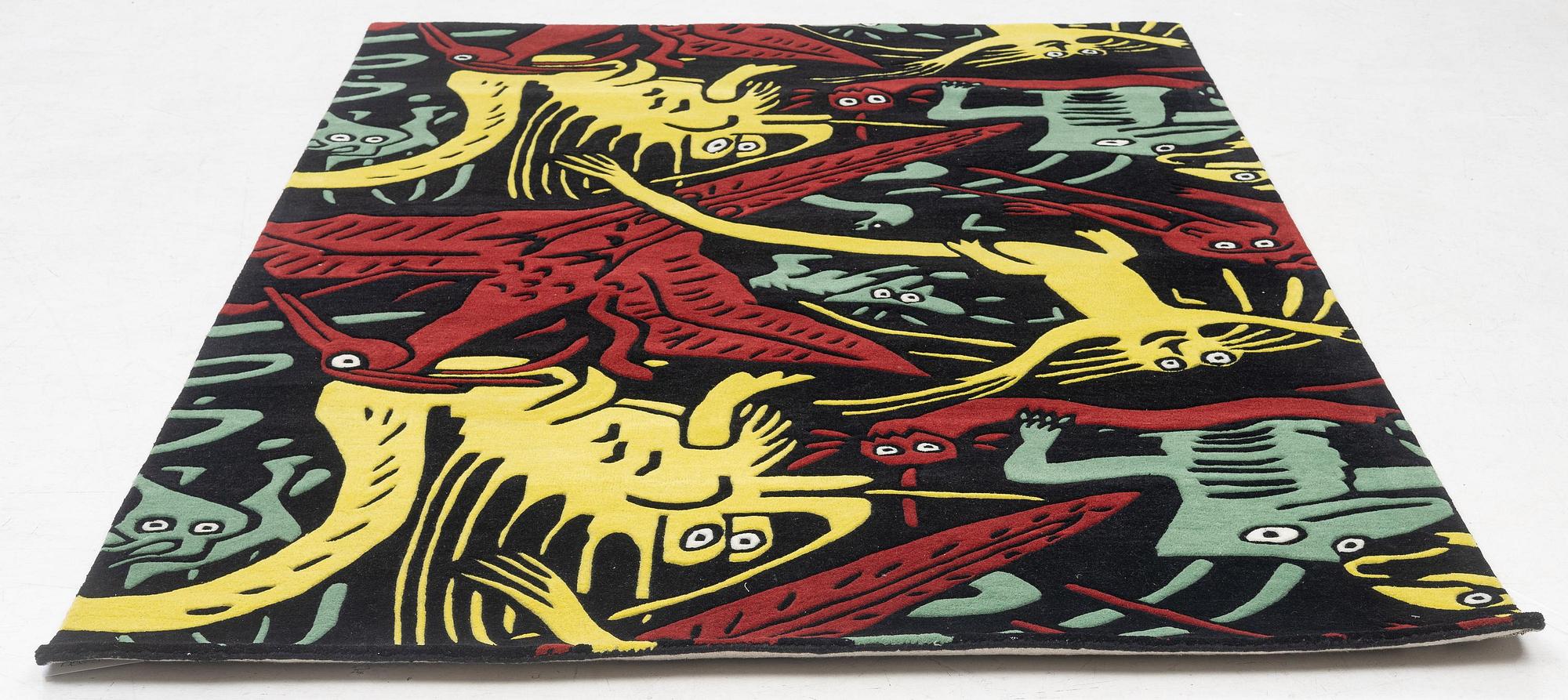 Carl Johan De Geer, matta, "Monster Subtil", handtuftad, ca 242 x 162 cm, signerad o numrerad 02.