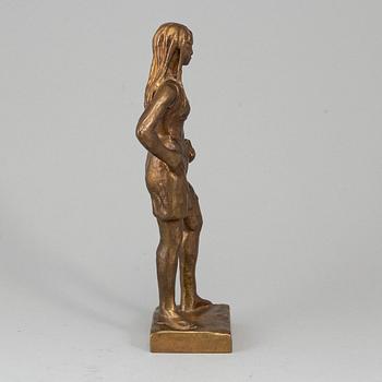 ASTRI BERGMAN-TAUBE, skulptur, guldpatinerad brons, signerad och med gjutarstämplar H. Bergman fud.