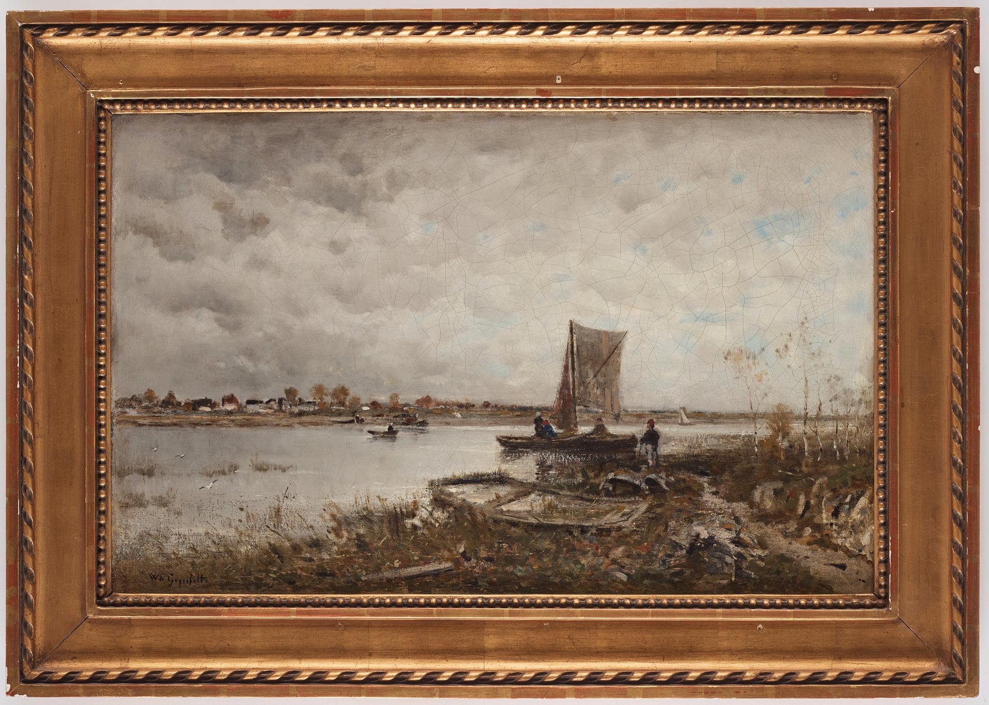 Wilhelm von Gegerfelt, River landscape.