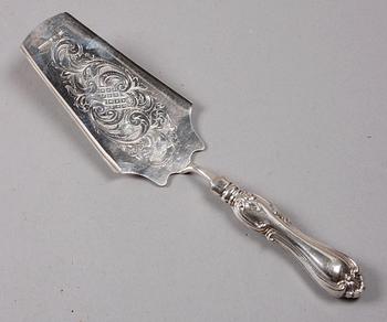 TÅRTSPADE, silver, "Olga", Adolf Lilja, Stockholm 1852.