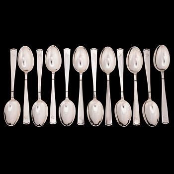 JACOB ÄNGMAN, a 102-piece silver cutlery set 'Rosenholm' for GAB Stockholm 1937.