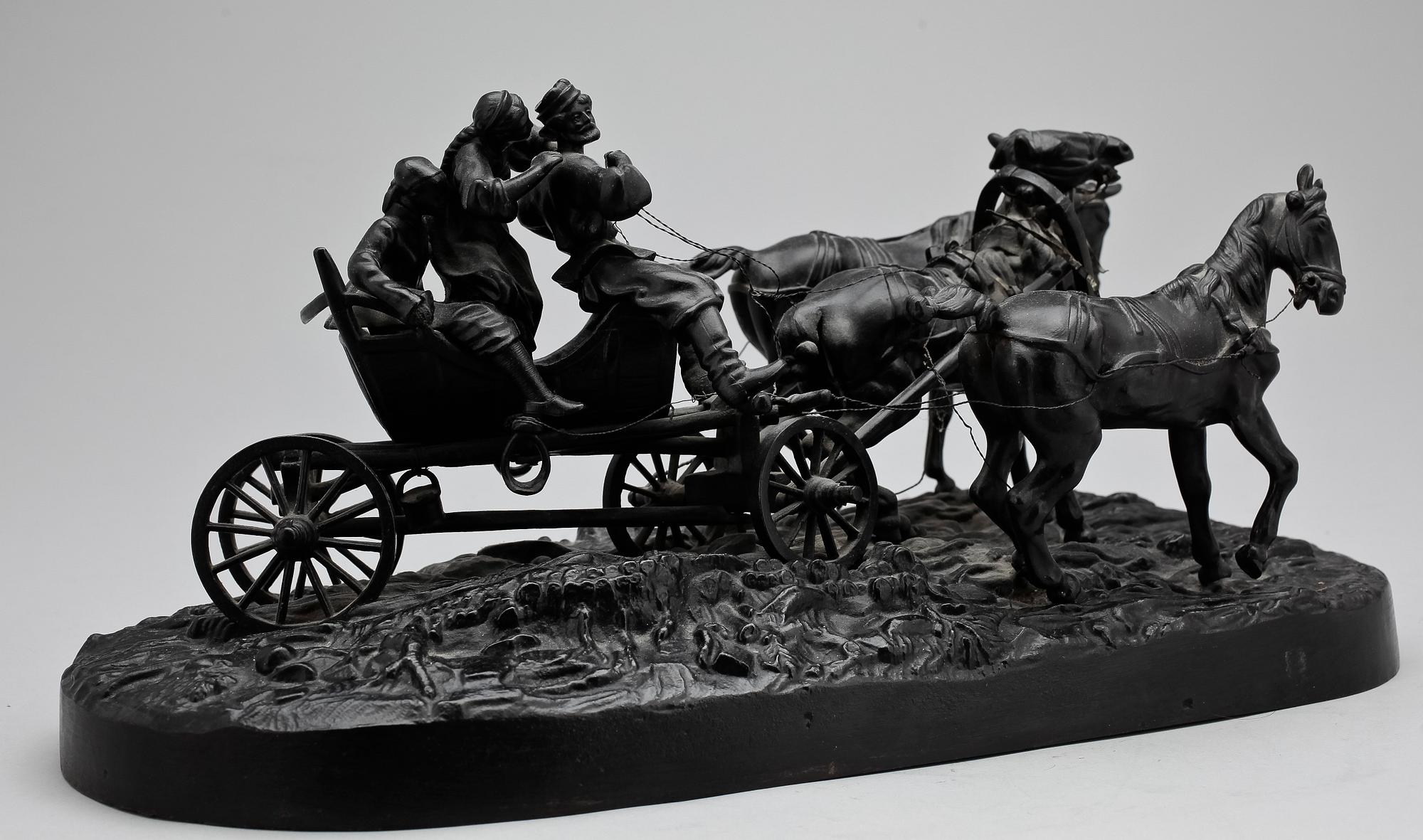 EVGENY ALEXANDROVITCH LANCERAY, EFTER. Skulptur, Järn. Ej signerad. Otydlig gjutarstämpel.