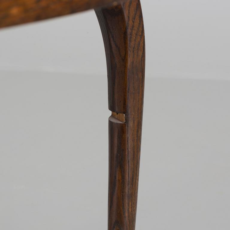 A Jugend smoking table with brass tray, circa 1900.