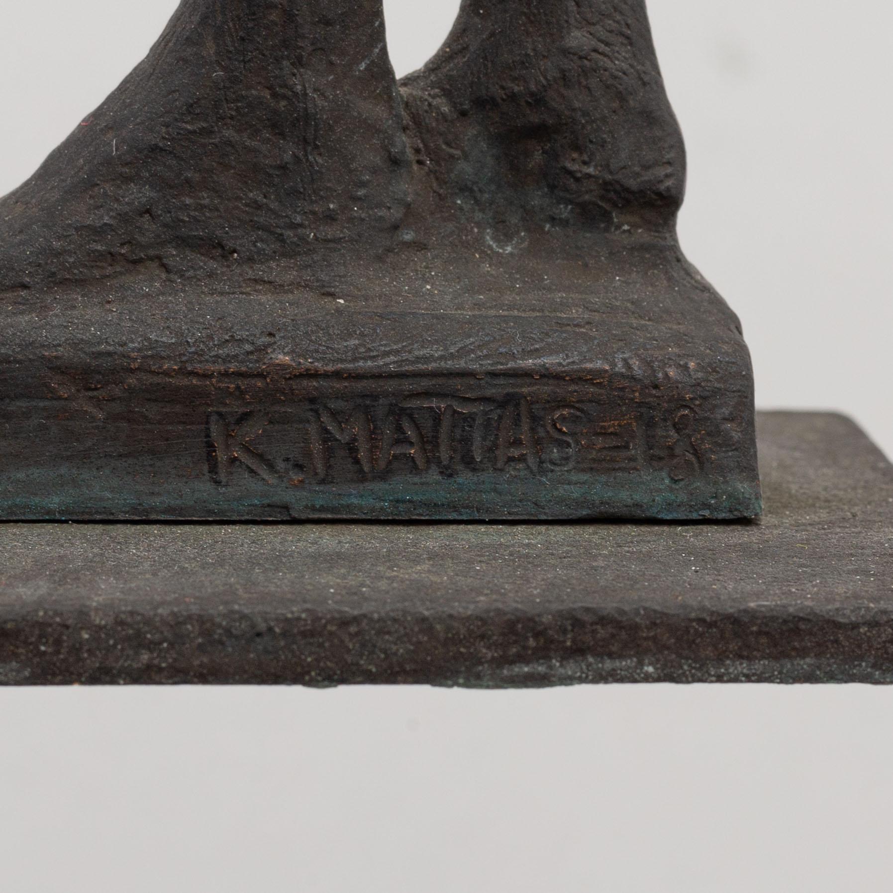 Kajsa Mattas, sculpture, bronze, signed and dated -18.
