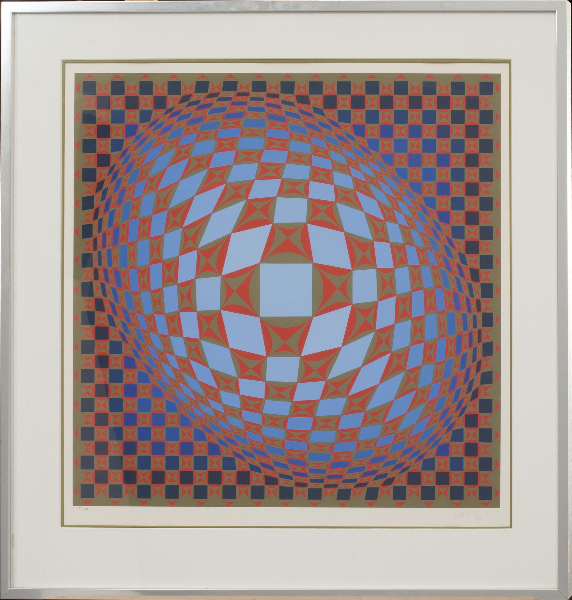 VICTOR VASARELY, färglitografi, signerad och numrerad 178/275.