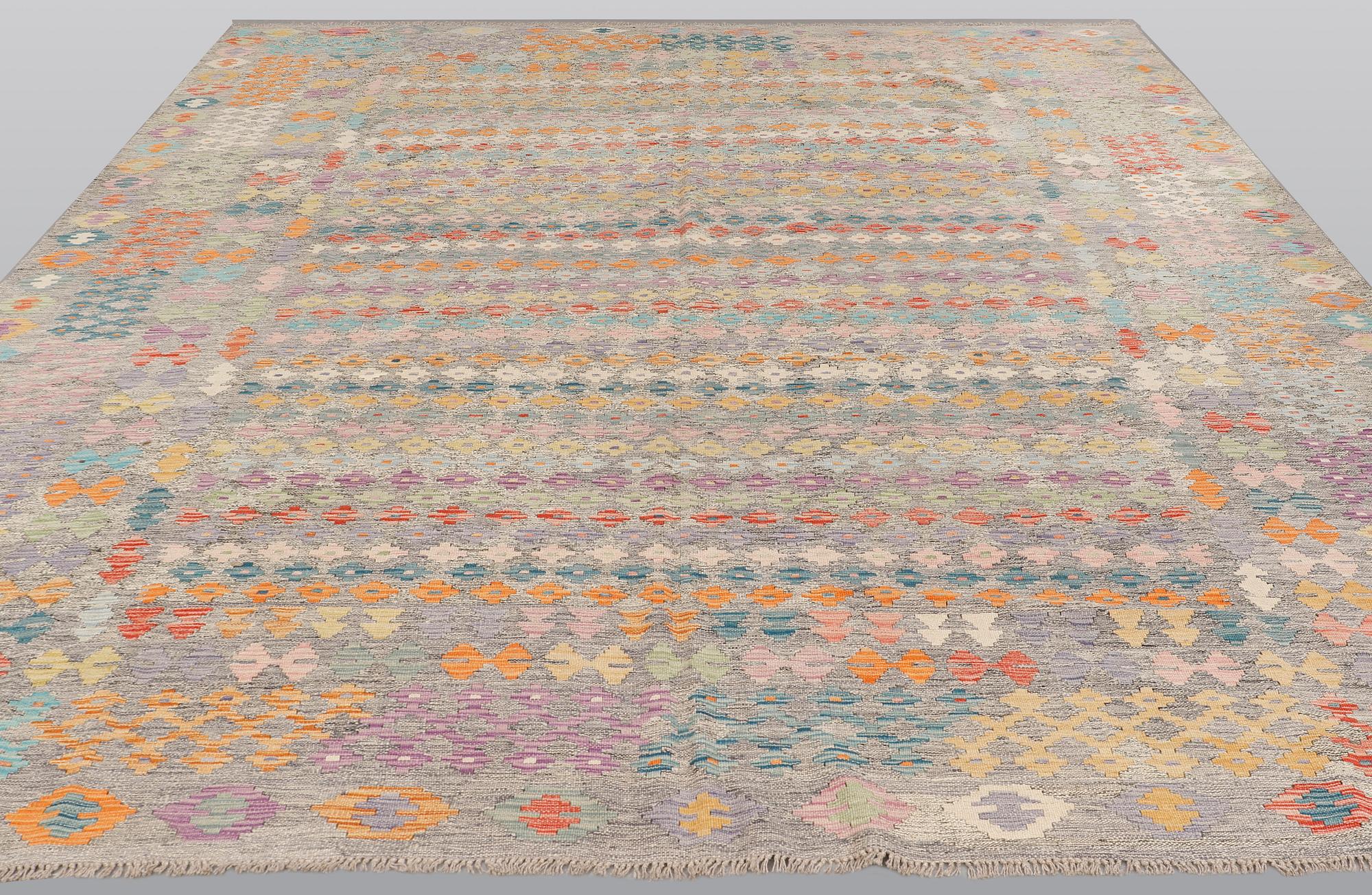 A carpet, Kilim, ca 390 x 314 cm.
