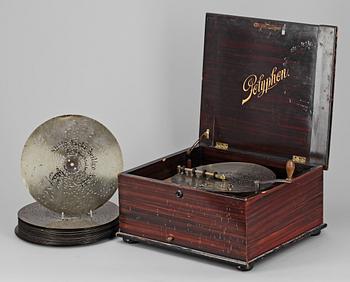 SPELDOSA, Polyphon, Tyskland, 1800/1900-tal.