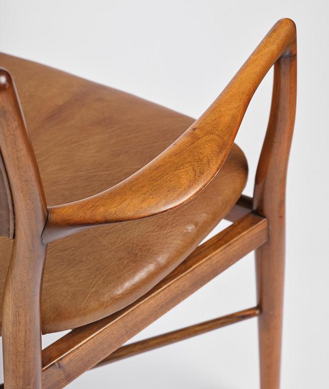 Finn Juhl, a set of four chairs and a pair of armchairs, model "Bo-63" and "Bo-72", Bovirke, Denmark, 1950s-60s.