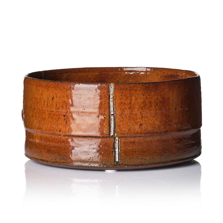 Mette Augustinus Poulsen, a glazed stoneware bowl, own studio, Risskov, Denmark.