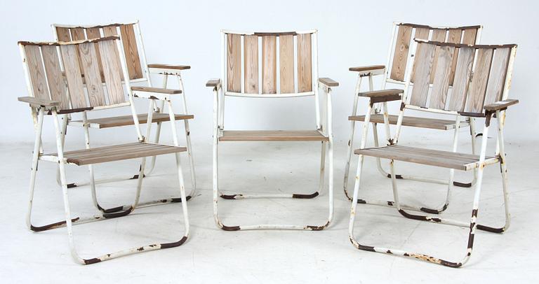 TRÄDGÅRDSMÖBLER, 5 st, 1900-tal.