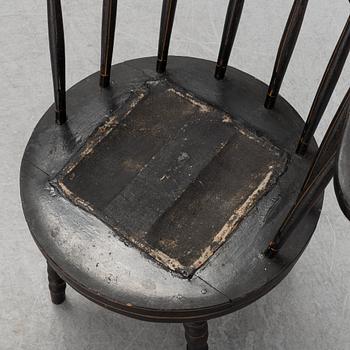 A painted 19th Century Swivel office chair.