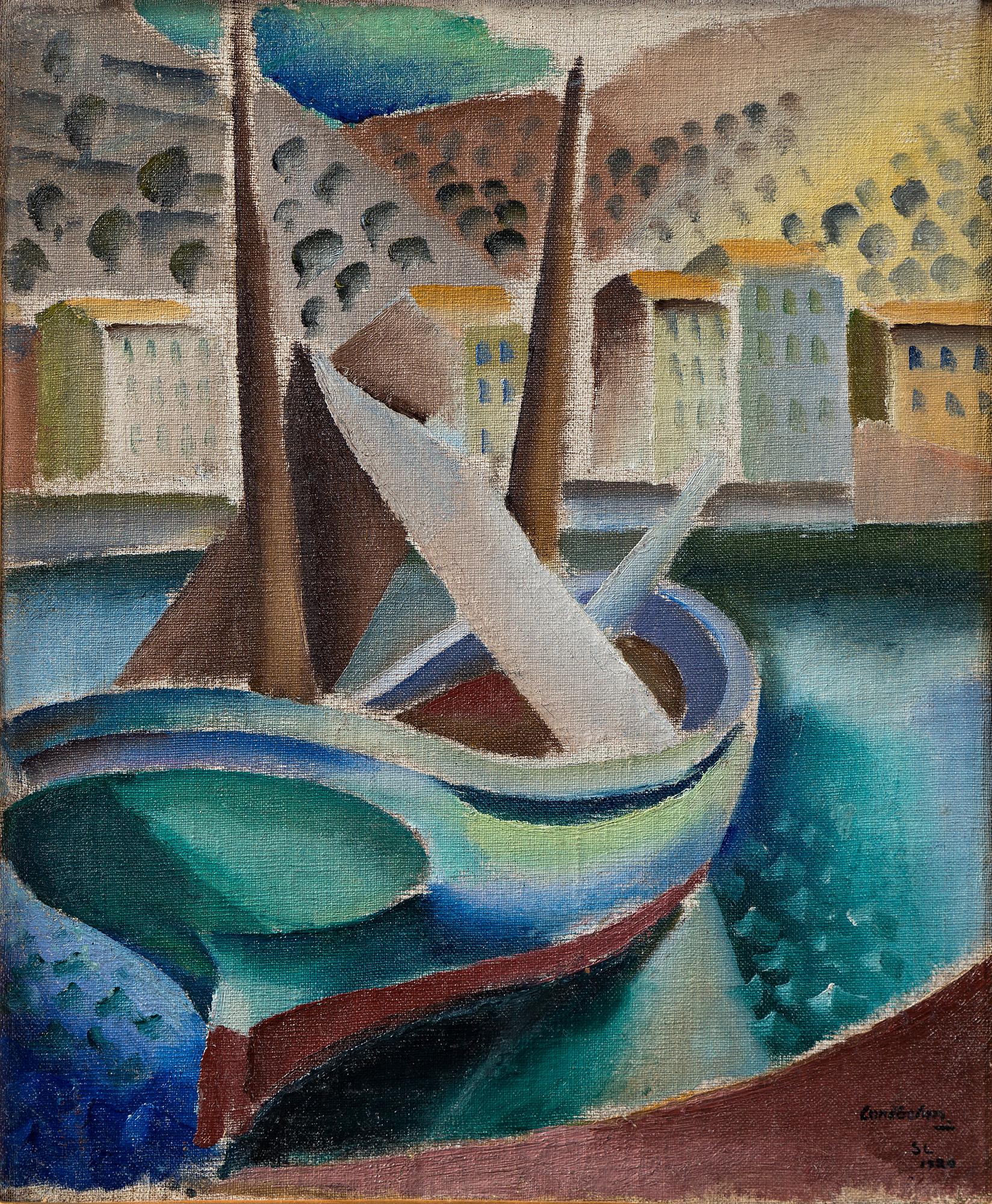 Sixten Lundbohm, Boat at the dock.