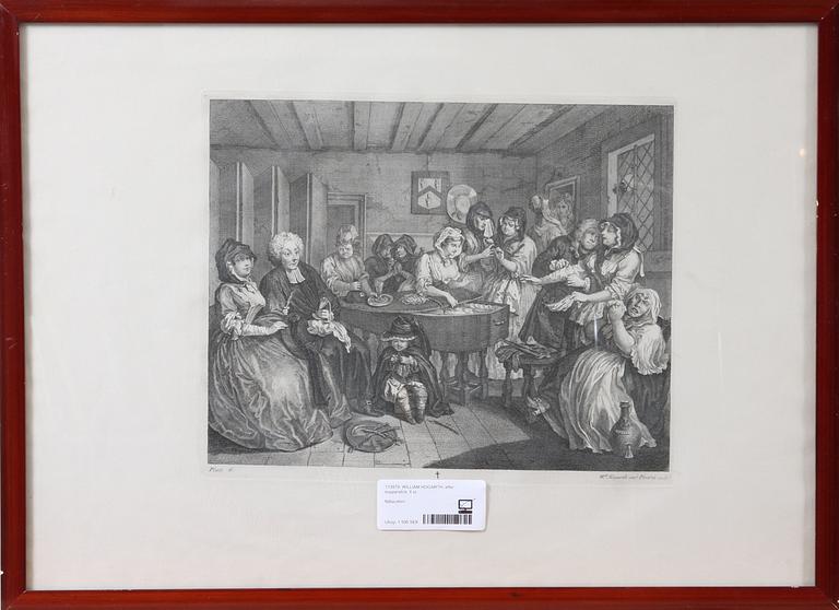 WILLIAM HOGARTH, efter, kopparstick, 6 st.