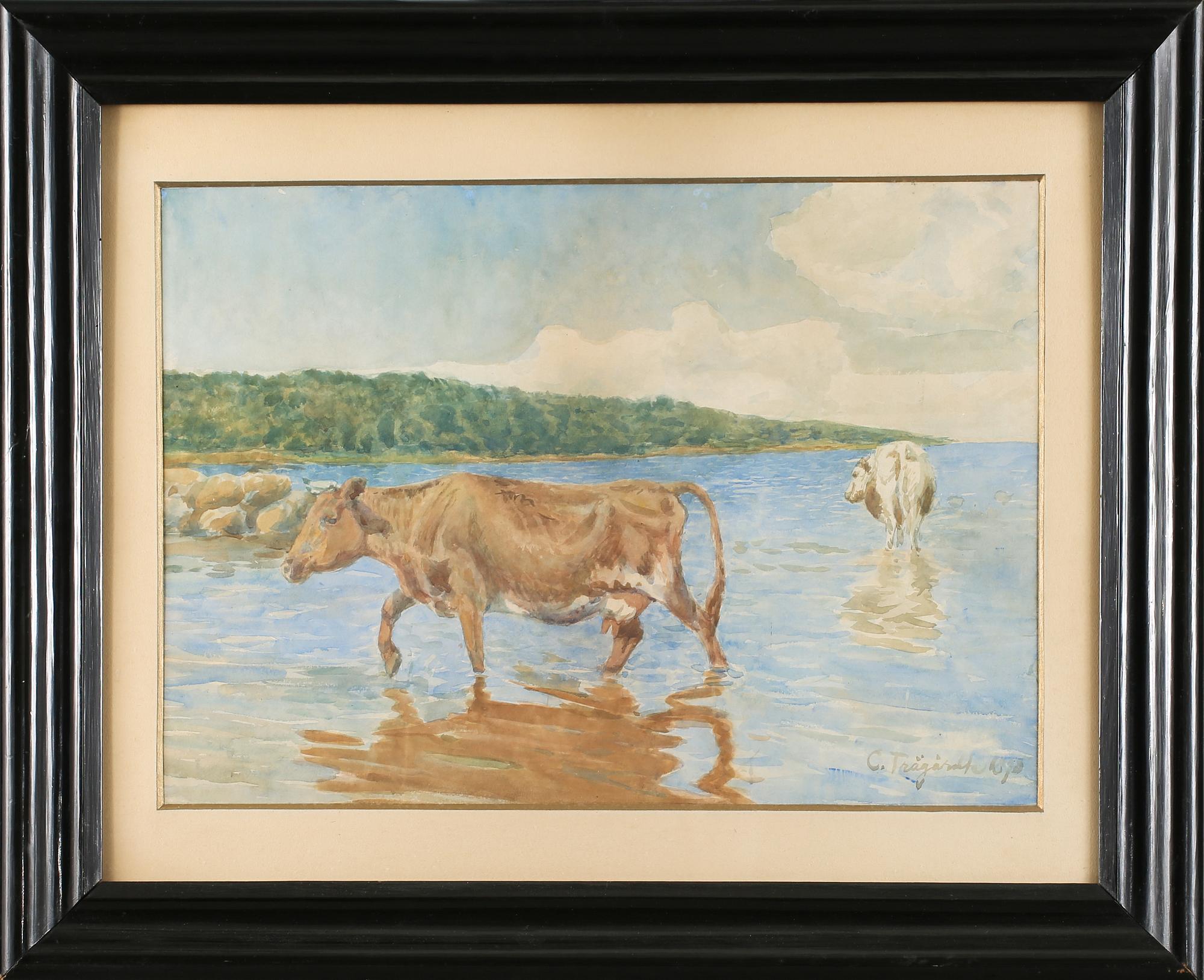 CARL TRÄGÅRDH, akvarell, signerad och numrerad 1898.