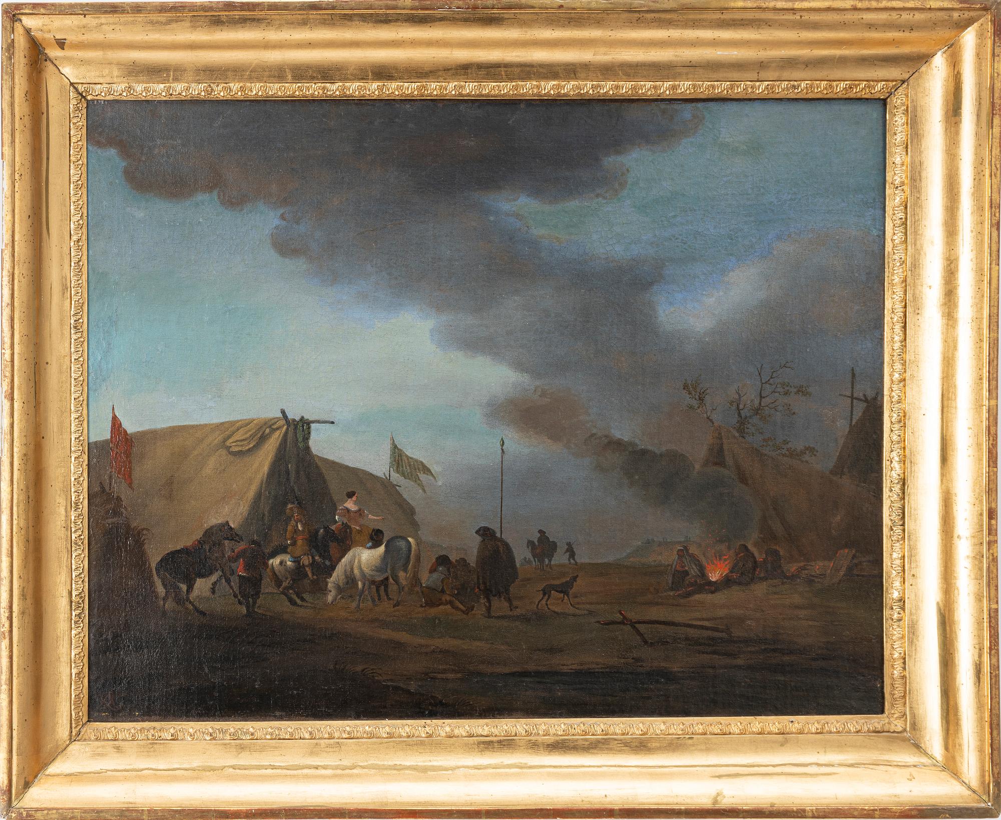 Philips Wouwerman, follower of, In the field camp.