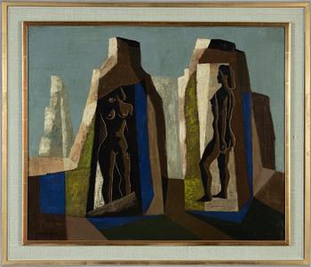 Esaias Thorén, olja på duk, signerad och daterad 1951.