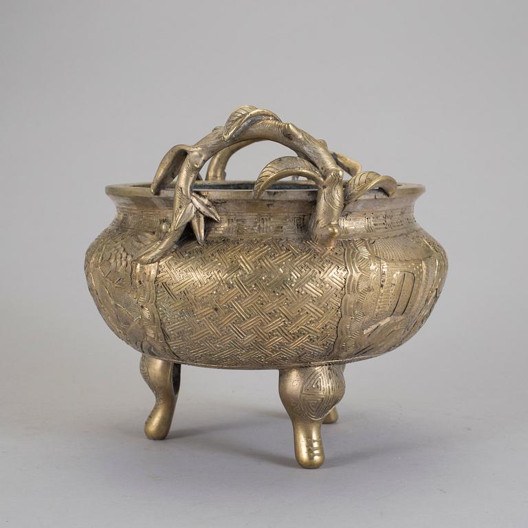 RÖKELSEKAR, brons, Japan, 1900-tal.