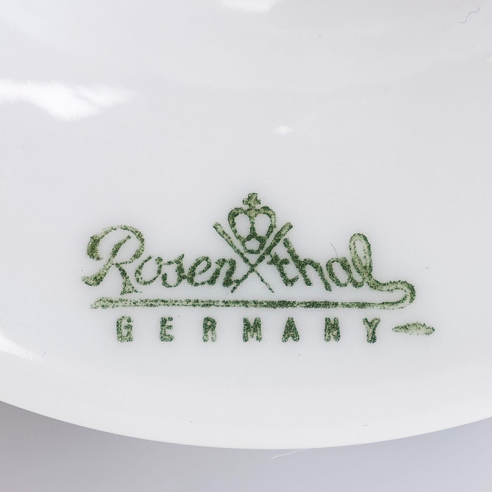 Tapio Wirkkala, kahviastiasto, 26 osaa, posliinia, "Composition / Jääkukka", Rosenthal Studio-linie.