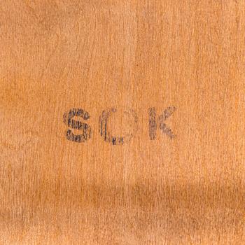 Six 1960s folding chairs for SOK Vaajakosken tehtaat.