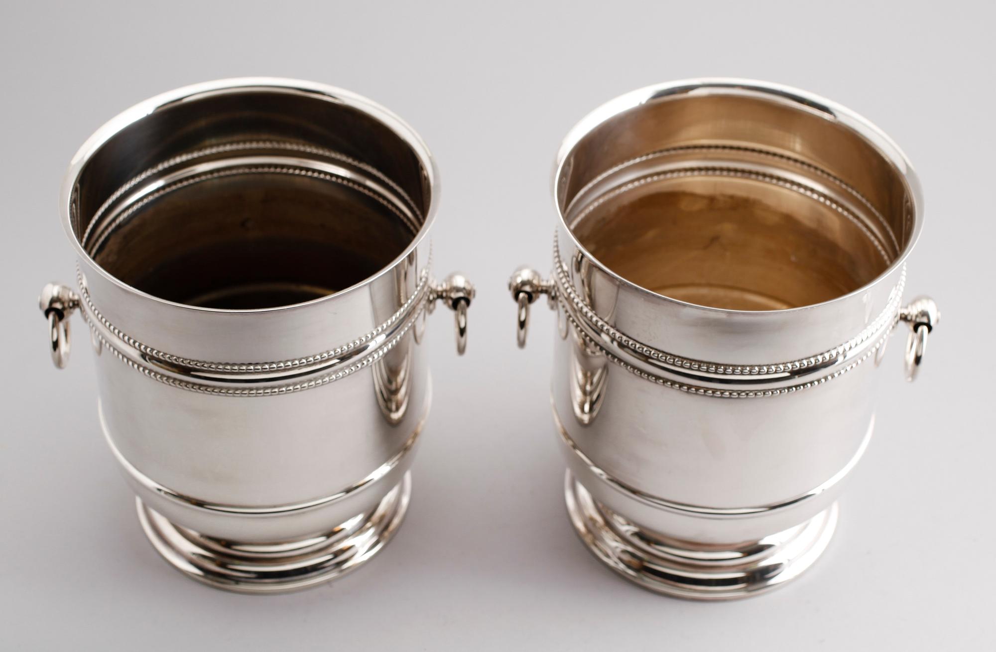 CHAMPAGNEKYLARE, 1 par, nysilver, Christofle, Frankrike, 1900-talets andra hälft.