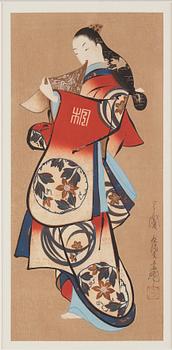 KAIGETSUDO (CHOYODO) ANCHI (act. 1711-36), after, color woodblock print. Japan, 19th century.