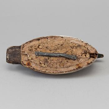 A duck hunt wood decoy circa 1900.