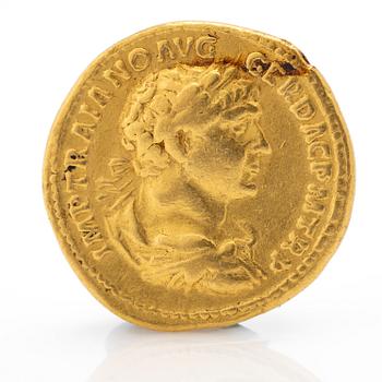 Aureus, Emperor Trajan, Alimenta Italiae, 103-111 AD.