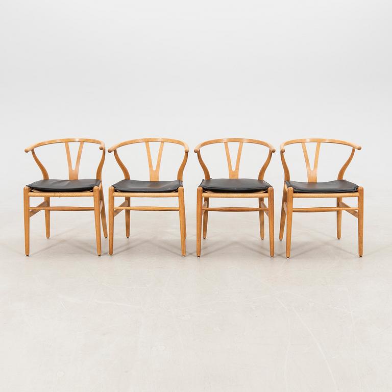 Hans J. Wegner, chairs, 4 pcs, "The Y-Chair" model CH-24, Carl Hansen & Søn, Denmark.