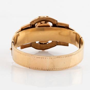 A 19th century 18K gold and enamel bracelet.