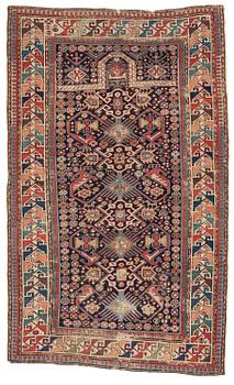 438. An antique Kuba prayer rug East Caucasus, c. 192 x 119 cm.