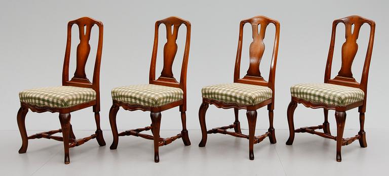 STOLAR, 4 st, senbarockstil, Åmells 1981.