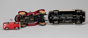 LEKSAKSBILAR, 3st, Schuco, Tyskland, bla 1950-tal.