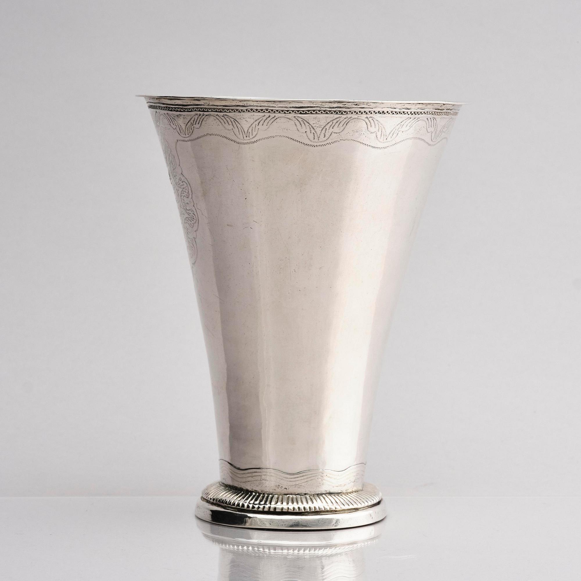 Petter Gillberg, a silver cup, Varberg 1775.