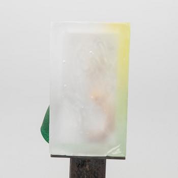 Kjell Engman, a signed unique glass and metal sculpture.