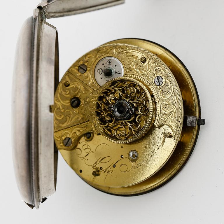 HERRFICKUR, silver, Jacob Kock, verksam i 1762-1803 Stockholm. Vikt tot ca 135 gram.