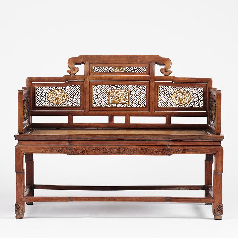 Dagbädd, hardwood. Qingdynastin, 1800-tal.