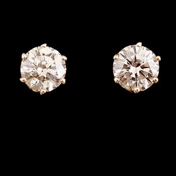 ÖRHÄNGEN, 1 par, 14 k guld, briljantslipade diamanter tot 0.80 ct.