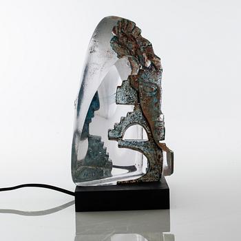 ANDERS SOLFORS, skulptur, glas, "Djoser", unikat, signerad samt daterad 2006.