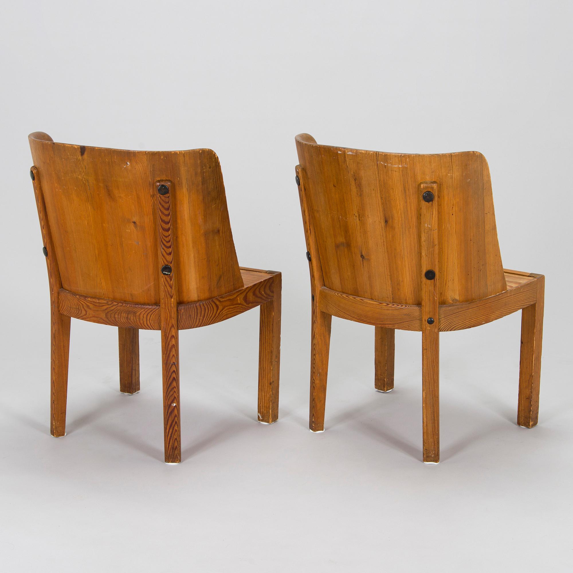 Axel Einar Hjorth, Two 1930s 'Lovö' chairs for Nordiska Kompaniet.