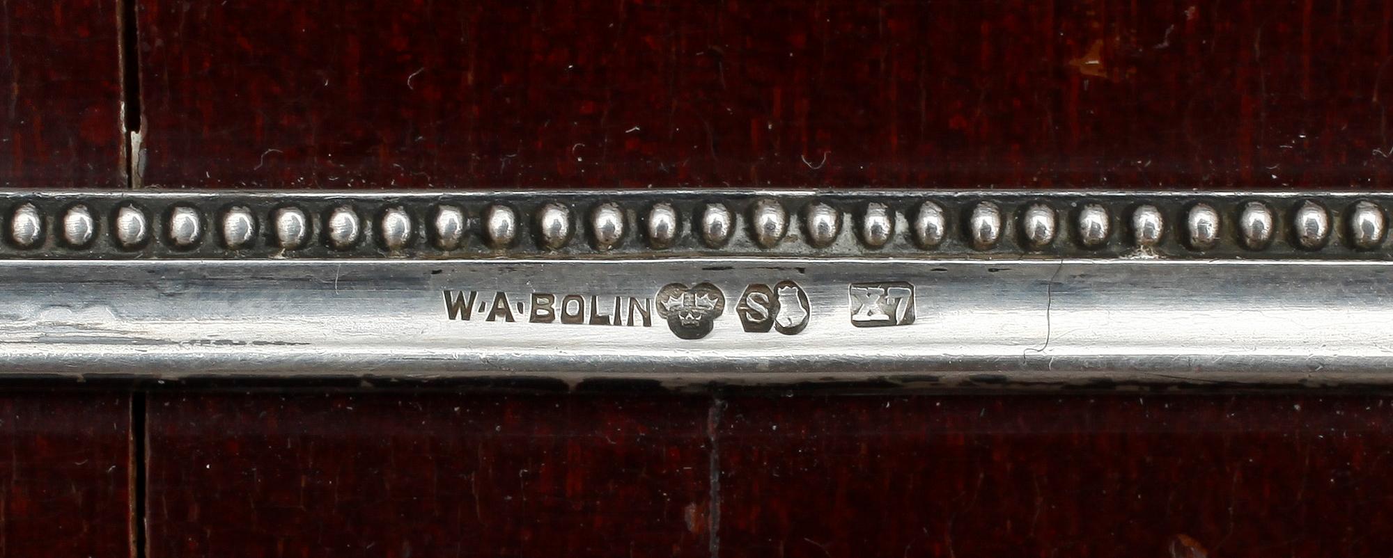 SKRIN, trä/silver, WA Bolin, Stockholm, 1924, stämplad.