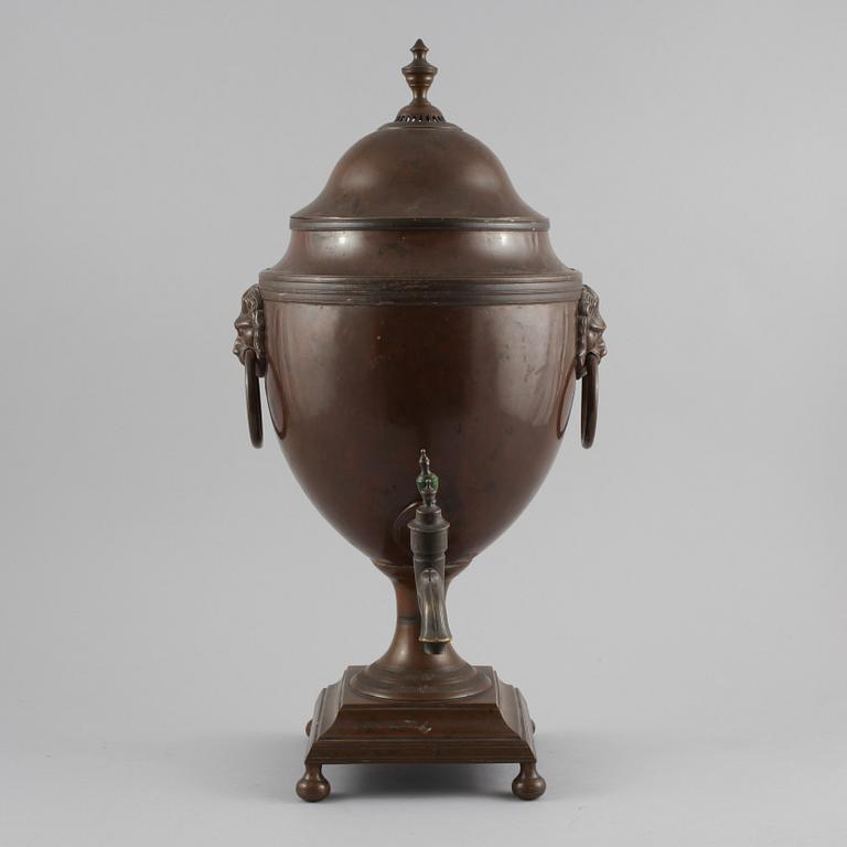 SAMOVAR, gulmetall, 1800-tal.