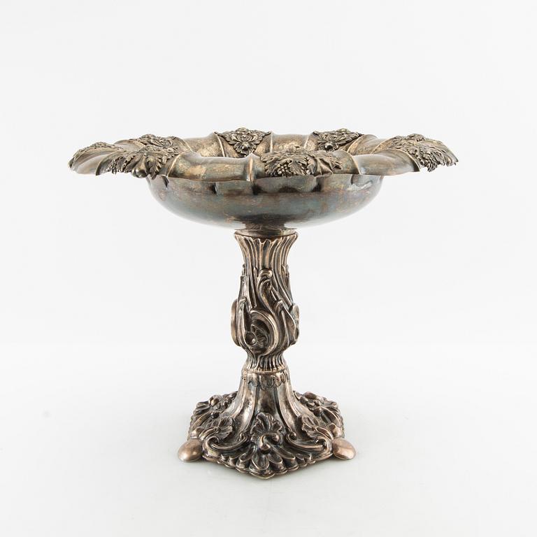 Carl Nyström essay bowl Neo-Rococo silver Stockholm 1850.