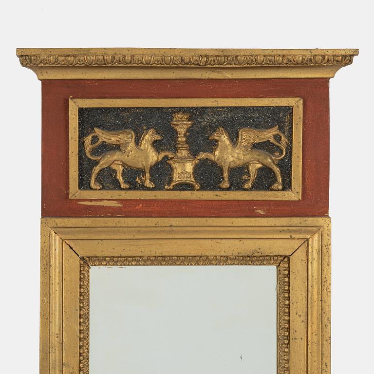 A Swedish Empire mirror, first half of the 19th Century.